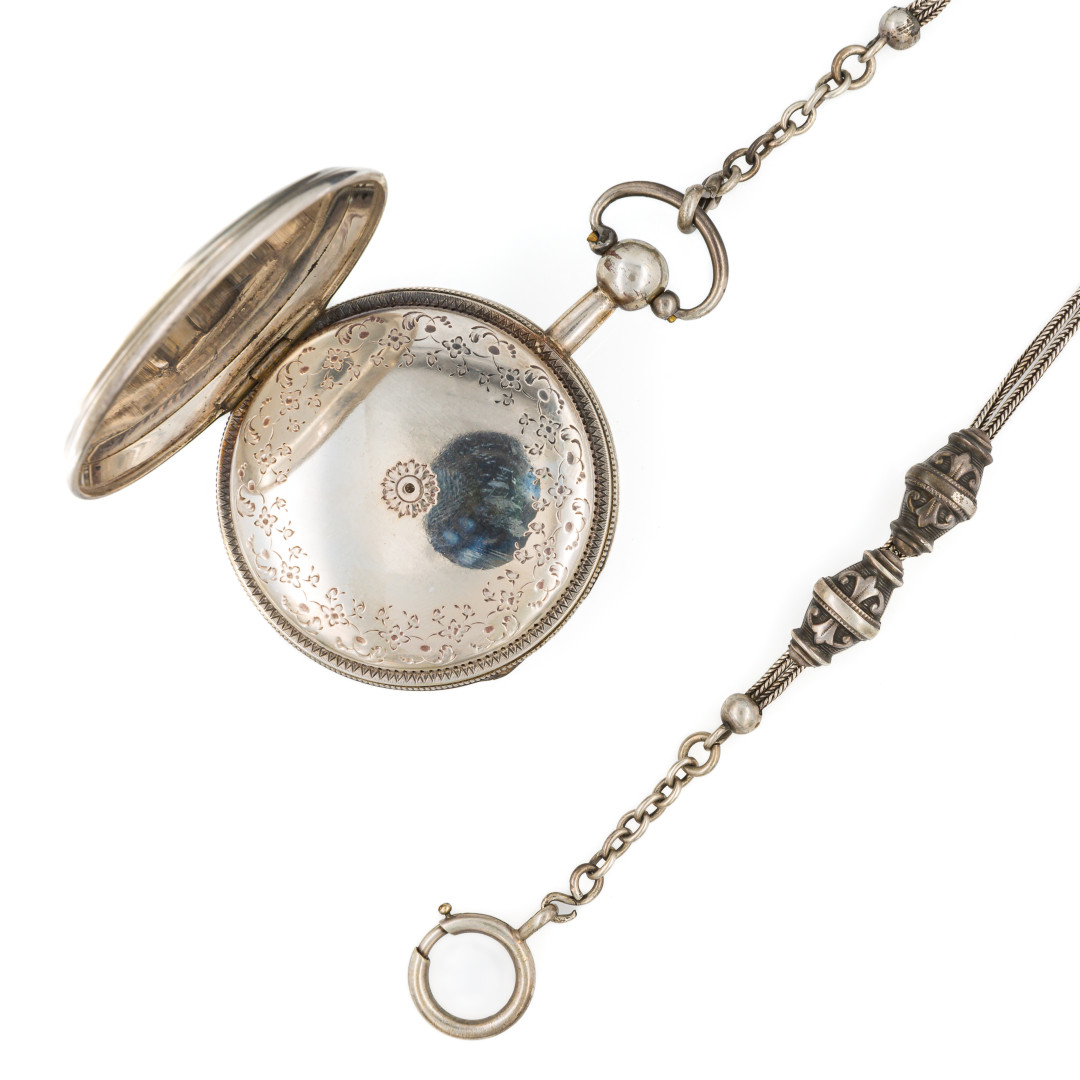 ALARM WATCH, CIRCA 1800 - ALARM WATCH, CIRCA 1800 Case: , n. 3774, three-body in silver, pierced - Image 3 of 3