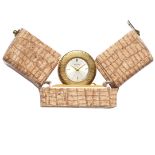 REUGE WATCH WITH MUSIC BOX, 70s - REUGE WATCH WITH MUSIC BOX, 70S Case: brass with lining texture,