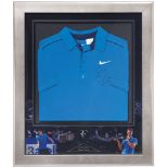 Roger Federer - BNP Paribas Masters 2011 - Personalized Nike jersey with the initials 'RF' and