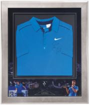 Roger Federer - BNP Paribas Masters 2011 - Personalized Nike jersey with the initials 'RF' and