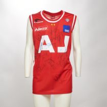 Basket Armani Jeans - 2004 - Kronos replica jersey, size XL with players' signatures. Provenance: