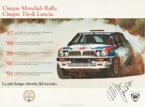 Miki Biason - Lancia Poster -1991 - Commemorative poster of the five World Rally Championship titles