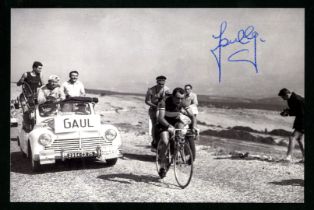 Charlie Gaul - Anni '50 - Reprint photograph depicting the rider racing during a stage of the 1958