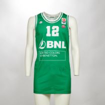 Boštjan Nachbar - Benetton Treviso Basket - Stagione 2001-2002 - Champion match jersey, size XXL.