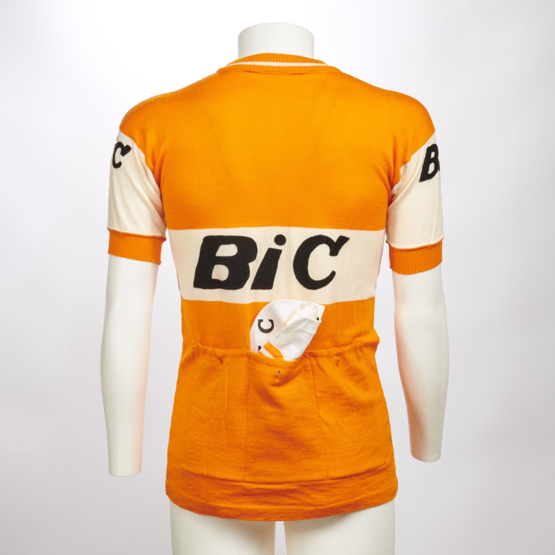 Team BIC - Anni '70 - Sergat replica jersey, size III. Included cycling cap. Provenance: Private - Bild 2 aus 2