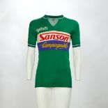 Team Sanson - Campagnolo - Anni '70 - Montefibre jersey, size 3. Applied flock sponsors. Provenance:
