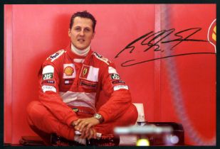 Michael Schumacher - 2004 - Large-format photographic print with an autographed signature. 30 x 20