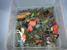 A collection of toy soldiers