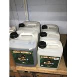 Two 10 litres and three 5 litres Monkey Nutrients