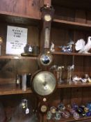 A rosewood five glass banjo barometer by P. Salvade