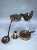 Assorted silver plate, to include ladle etc.