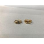 Two 18ct gold rings, 5.7g