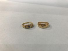 Two 18ct gold rings, 5.7g