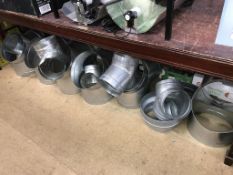 A quantity of galvanised ducting