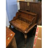 A Wieman walnut ladies writing desk, 92cm wide