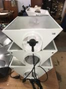 Three grow light fittings