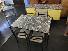 A 1950's Lloyd Loom six piece dining room suite