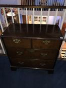A 19th century mahogany straight front chest of drawers, 80cm wide