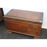 A carved camphor lined chest