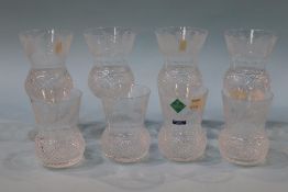 Eight Edinburgh crystal 'Thistle' design glasses