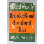 An enamel sign 'Brooke Bond Dividend Tea', 42 x 62cm