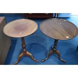 Two mahogany tripod tables