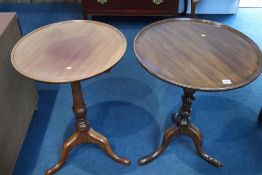Two mahogany tripod tables
