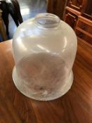 A large glass bell jar