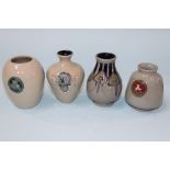 Four modern Moorcroft vases