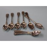 A quantity of Newcastle silver spoons etc., 4.7oz