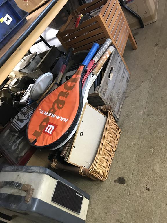 Four boxes of assorted, various racquets etc. - Image 2 of 12