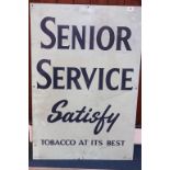 A Senior Service 'Satisfy' Tobacco at its Best enamel sign, 91 x 61cm