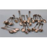 A quantity of silver spoons, 15oz