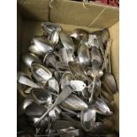 A quantity of silver spoons etc., 20 oz