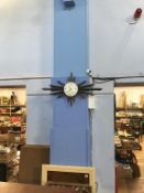 A Metamec Sunburst wall clock