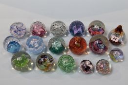 Seventeen Caithness and other Scottish paperweights