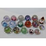 Seventeen Caithness and other Scottish paperweights