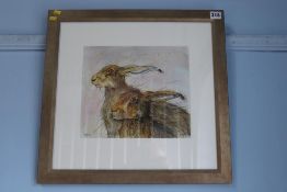 A limited Edition print, 'Two Hares', after Kate Wyatt, no. 43 of 195