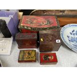 A collection of five Biscuit tins, various