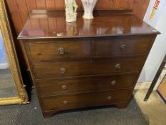 An Edwardian mahogany chest of drawers, 107cm wide