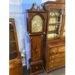 A mahogany long case clock by Colin Salmon of London, with silvered dial, 8 day movement, two