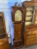 A mahogany long case clock by Colin Salmon of London, with silvered dial, 8 day movement, two