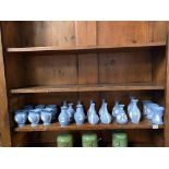 22 Wedgwood blue Jasperware vases