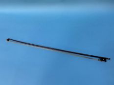 A violin bow, stamped 'Tourte', 73cm, 63g