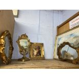 Various pictures and gilt framed mirrors