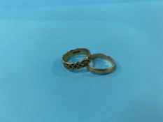 Two 9ct gold rings, 6.6g