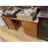 A pedestal desk