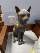 A Lladro model of an Egyptian cat