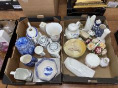Two trays of china to include Ringtons