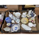 Two trays of china to include Ringtons